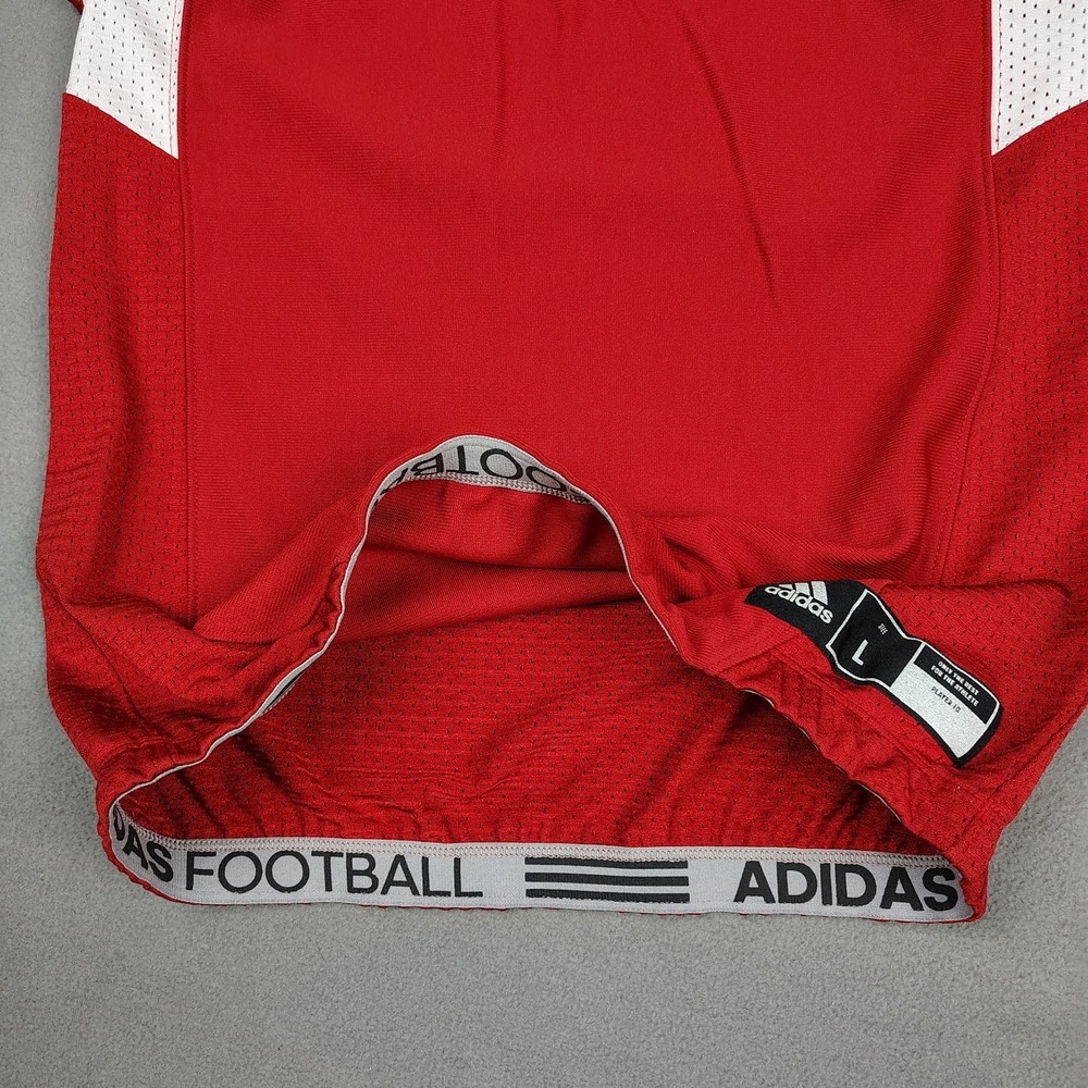 Adidas Techfit Football Jersey Men Large Red Compression Hyped Athletic Fit New - Picture 4 of 8